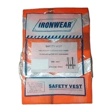 IRONWEAR, Hi-Vis Reflective Safety Vest - OSFA - Style: 7015-O
