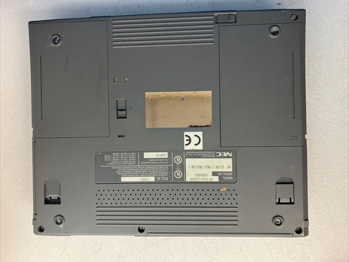 NEC Versa PC-6110-11602D Laptop Pentium CPU 16MB RAM W/ AC (Bad