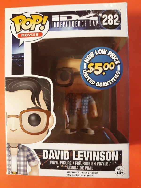 FUNKO POP ! DAVID LEVINSON 282 ID4 POP MOVIES Independence Day Vinyl Figure