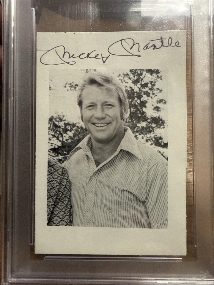 Foto personal original autografiada vintage firmada por Mickey Mantle PSA/DNA años 70 Foto 2 de 4