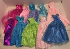 Vintage 10 PC Lot Barbie & Barbie Clone Ball Gowns Evening Dresses Princess 90s