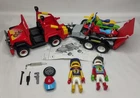 Vintage Playmobil 3754 Red Jeep Trailer Dirt Bikes Motocross INCOMPLETE