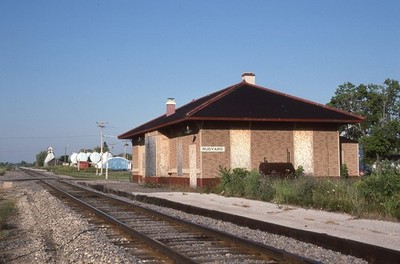 JT ORIGINAL DIA EHEMALIGER SOO LINE/WC DEPOT - RUDYARD MI 1990