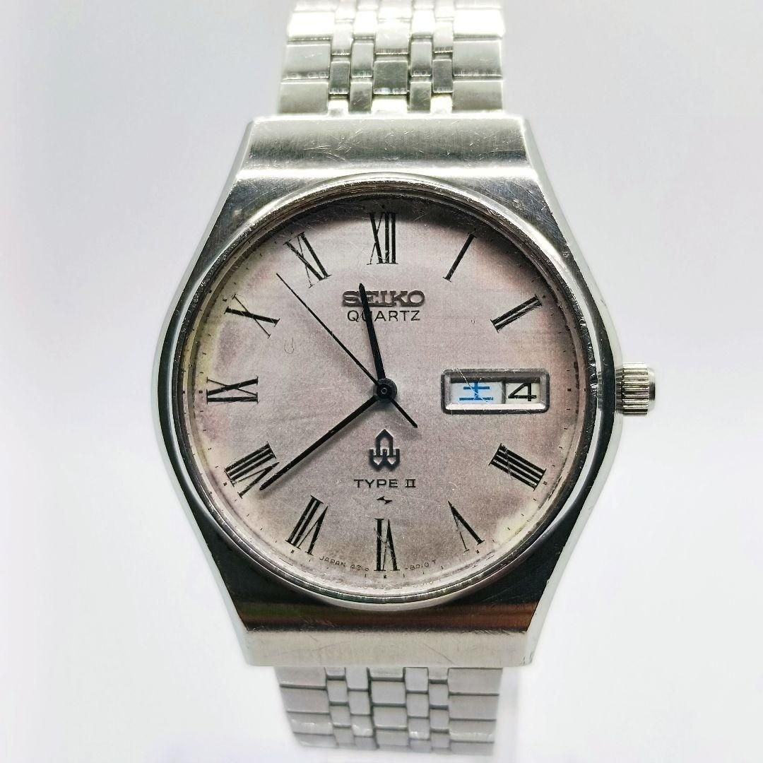 II Japan Working Date SEIKO 4316-8000 From Quartz Roman Vintage Dial Day TYPE - vintagewatches.pk
