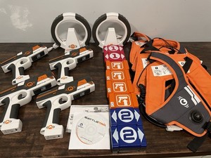 Ubisoft Battle Tag (4) Guns & Vest (2) Ubi Connect Hubs 8 Blocks & Disc *READ*