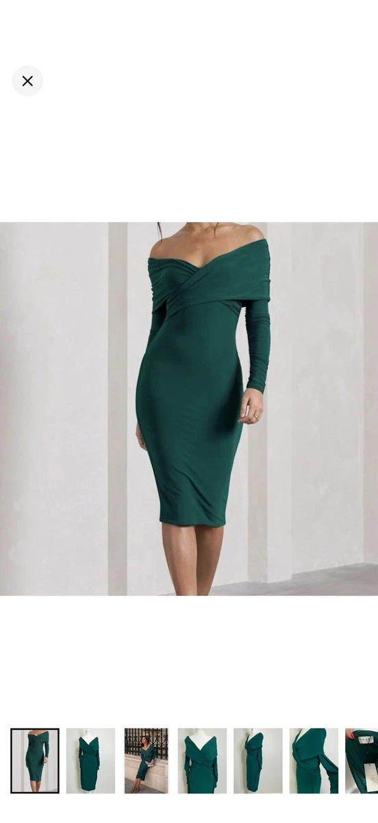 club l emerald green dress Dresses for Women for sale Satin Collection
