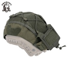 Tactical Mesh Helmet Cover For FAST Helmet NVG Battery Pouch Airsoft Laser Cut