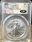 2026 $1 Silver Eagle CAC MS70 First Day of Delivery