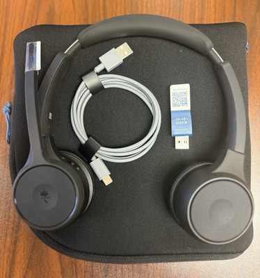 Cisco Headset 722Q, Wireless Dual On-Ear Bluetooth Headphones, Microsoft Teams B