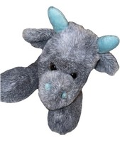 RARE FAO Schwarz 18" Blue Gray Adopt A Pet Enchanted Dragon Plush