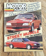 MOTOR MANUAL MAGAZINE SEPT 1982 HOLDEN VH BROCK COMMODORE MAZDA RX7 PORSCHE 944