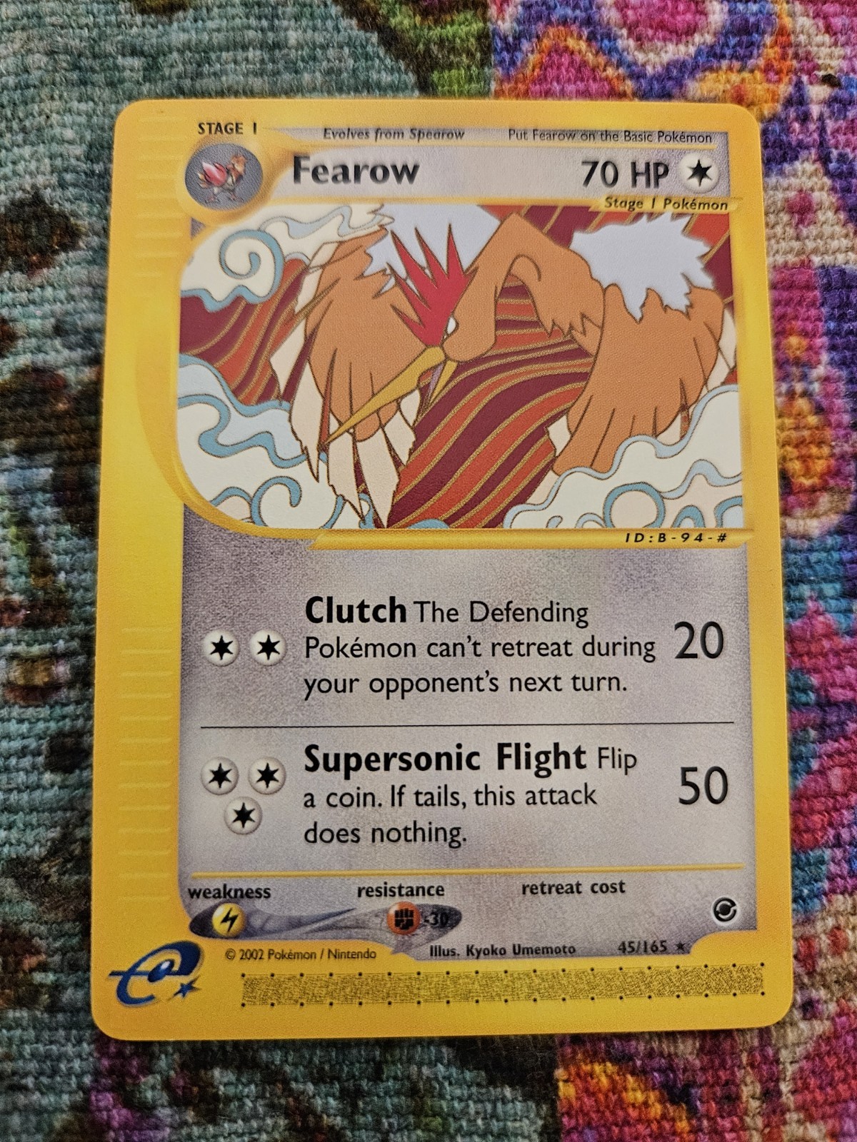 Fearow Non-Holo 45/165 Expedition 2002 E Reader Vintage Pokemon TCG LP/NM