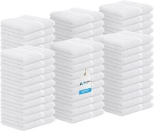 Cotton Washcloths Pack of 60 Size 12x12 Inches, 100 Ring Spun Cotton, Soft