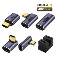 90 Right Angle USB C to USB C Adapter Type C Fast Charging Converter 40Gbps 100W