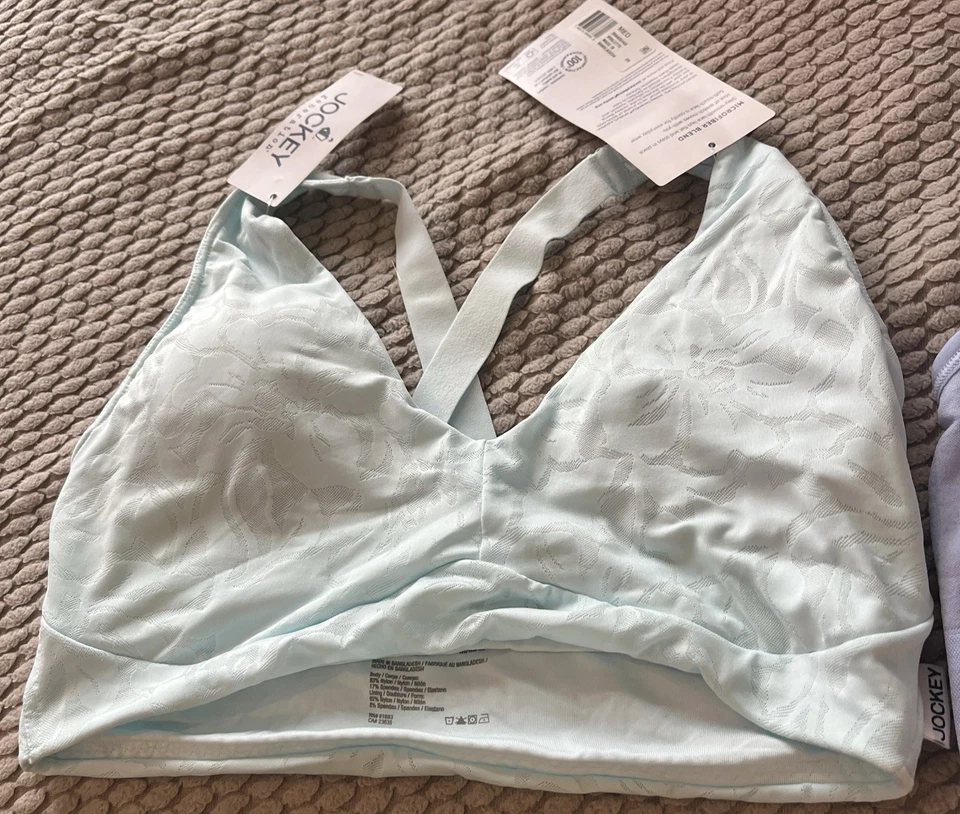 Mujer Lote 2 Sujetador Deportivo Talla Mediana Jockey Bralette Todo en Movimiento Azul Verde Foto 2 de 4