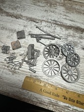 Vintage Miniature Model Lead Pewter British Limber Wagon Parts