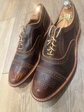Allen Edmonds Strandmok Wingtip Oxford Dress Shoes Brown Leather 12 D Dainite