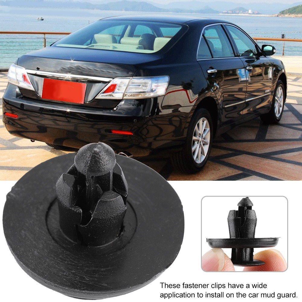 ⁺100Pcs Push Type Hood Bumper Mud Guard Liner Fastener Retainer Clips For.