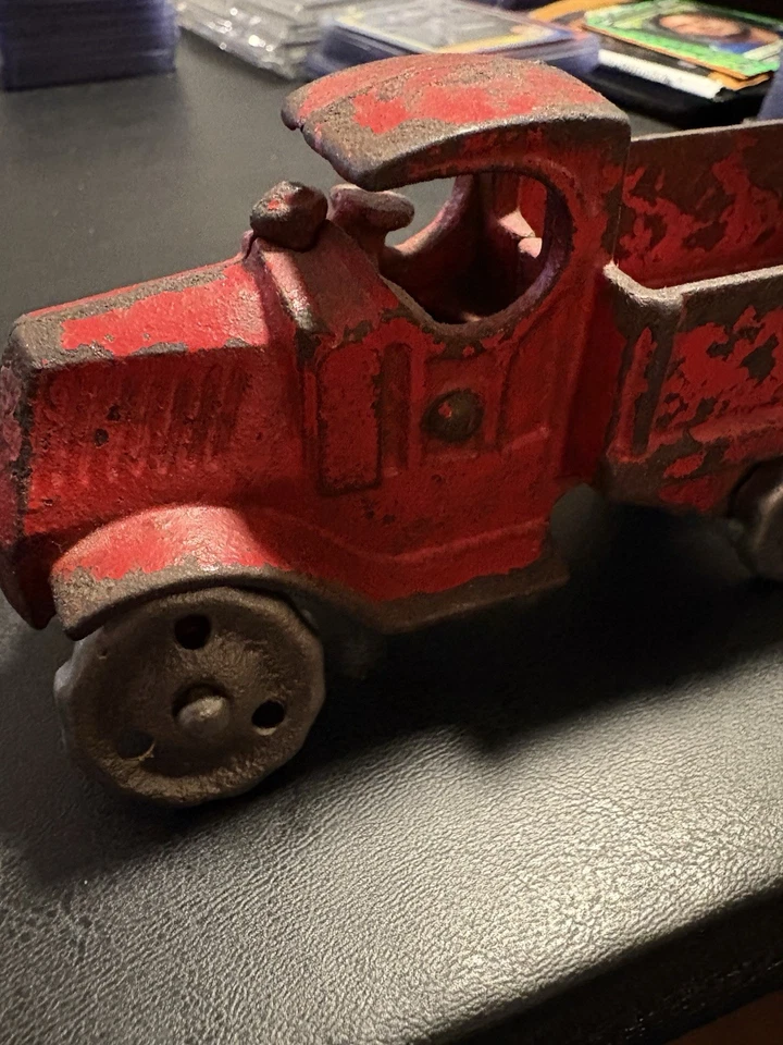 "Antiguo camión Walker & Stewart años 20 hierro fundido rojo Mack 5"" 🔥 Original" Foto 3 de 4