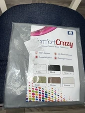 Body Pillowcase 100% Cotton Long Pillow 1 Piece Body 21"x56" Gray Comfort Crazy