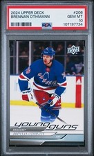2024-25 Upper Deck Brennan Othmann Young Guns 206 Rangers RC Rookie PSA 10