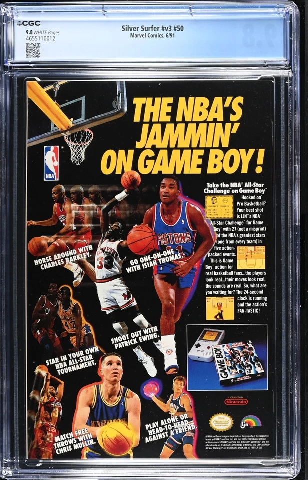 SILVER SURFER v3 #50 - CGC 9,8 casi nuevo/m - Cubierta de lámina origen contada (1991) 🔑 💎🔥 Foto 2 de 2