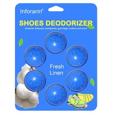 Odor Deodorizer Balls for Sneaker, 6 Pack 1 Ounce Pack of 6 , Fresh Linen