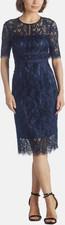 Eliza J Lace Sheath Cocktail Dress - NWT - Navy - Size 6 & 8 - RETAIL $168