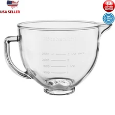 5 Quart Glass Bowl Measurement Markings Pouring Spout Safe Dishwasher Microwave