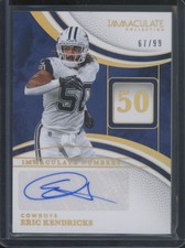 2025 Panini Immaculate Football Eric Kendricks #INS-EKS Numbers Auto /99