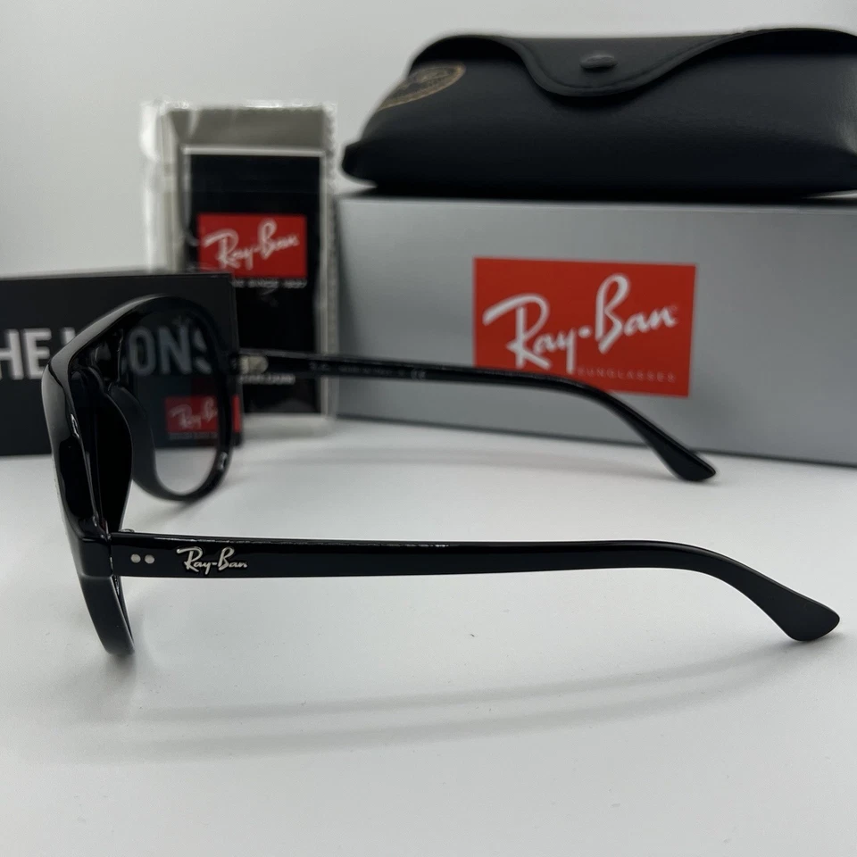 雷朋猫 5000 RB4125 59 毫米飞行员男女通用浅蓝色渐变镜片太阳镜 — 第 4/4 张图片