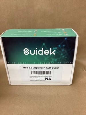 KVM Switch DisplayPort 2 PC to 1 Screen USB 3.0 Sharing Hub 8K 4K Support NEW
