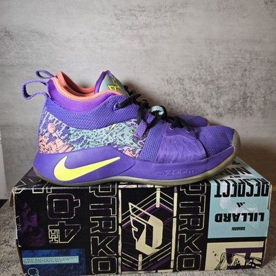 Nike PG 2 Mamba Mentality 2018 Sz 9 Cannon Volt Purple Venom AO2986-001
