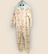 Baby Yoda Grogu Union Suit Womens L 12/14 Star Wars Pajamas Mandalorian Costume