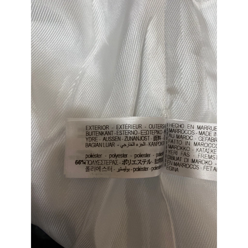 Jaqueta Zara Feminina Azul Peito Duplo Pico Lapela Cropped Blazer Tamanho G - Imagem 4 de 4