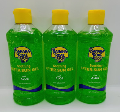 Banana Boat Soothing After Sun Gel with Aloe, Cools & Replenishes, 16oz  3 Pack