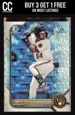 2022 Bowman #BCP-128 Felix Valerio Chrome Prospects Mojo Refractors 1st Brewers