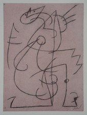 Joan MIRO : Personnage surréaliste - Lithographie signée