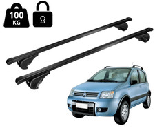 Nordrive Dachträger Querträgerr für Fiat Panda 4x4 2004-2012 Schwarz 127 cm
