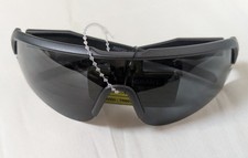 Foster Grant Polarized Sport Sunglasses Black Wraparound UV Protection