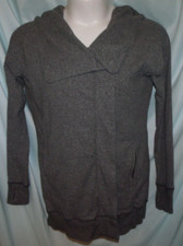 Lululemon Athletica Dark Gray Heather Hooded LS Zippered Knit Jacket Size 6