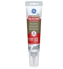 GE Advanced Silicone Caulk for Kitchen  Bathroom - 100 Waterproof Silicone Sea