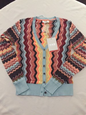 NWT MISSONI for Target Womens XS Zig Zag Multicolor Cardigan Sweater