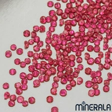 [WHOLESALE] NATURAL BURMA RED RUBY GEMSTONE ROUND FACETED 0.9mm-2mm WP001A6