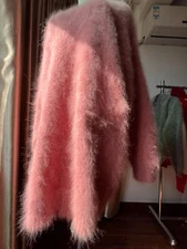 Angora Blended Sweater Fluffy Fuzzy Super Soft Pullover knit Dress