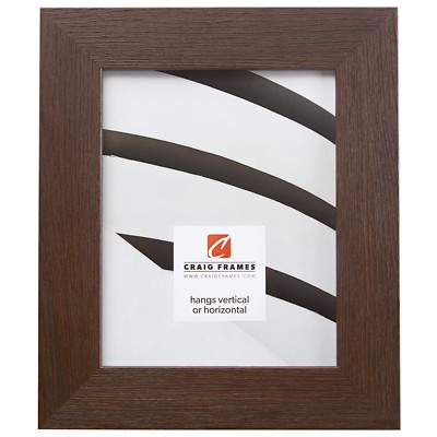 Craig Frames Bauhaus, 2'' Textured Brown Oak Picture Frame Poster Frame