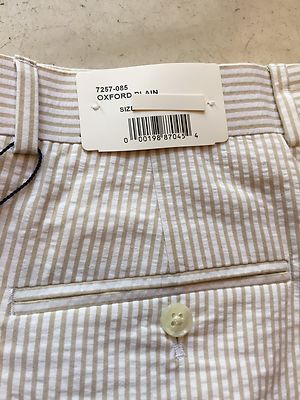 S NWT Palm Beach Multi Color Seersucker Dress Pants Regular Flat