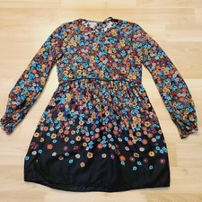 Zara Trafaluc Dress Black Floral Boho XS