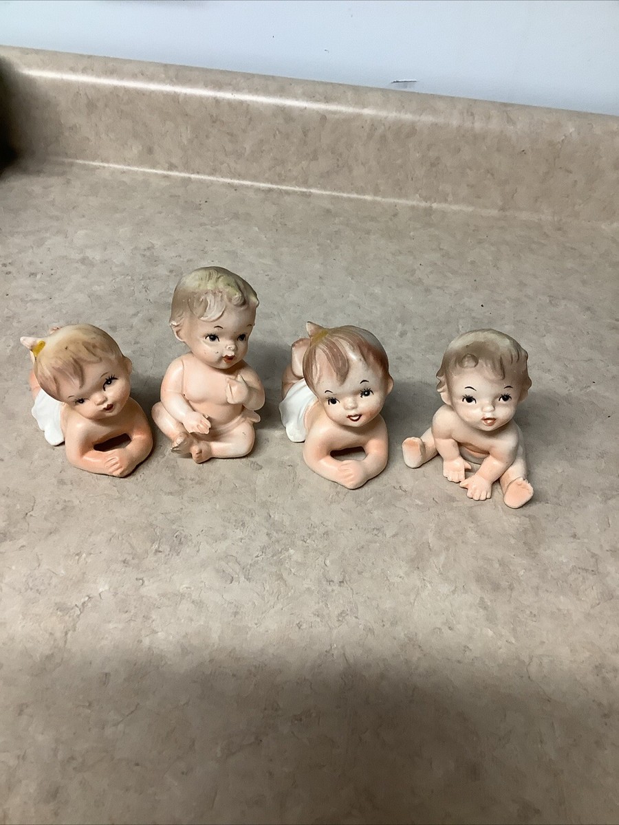 4 Vintage Napco Bisque Cutie Kewpie babies #C4909S | eBay