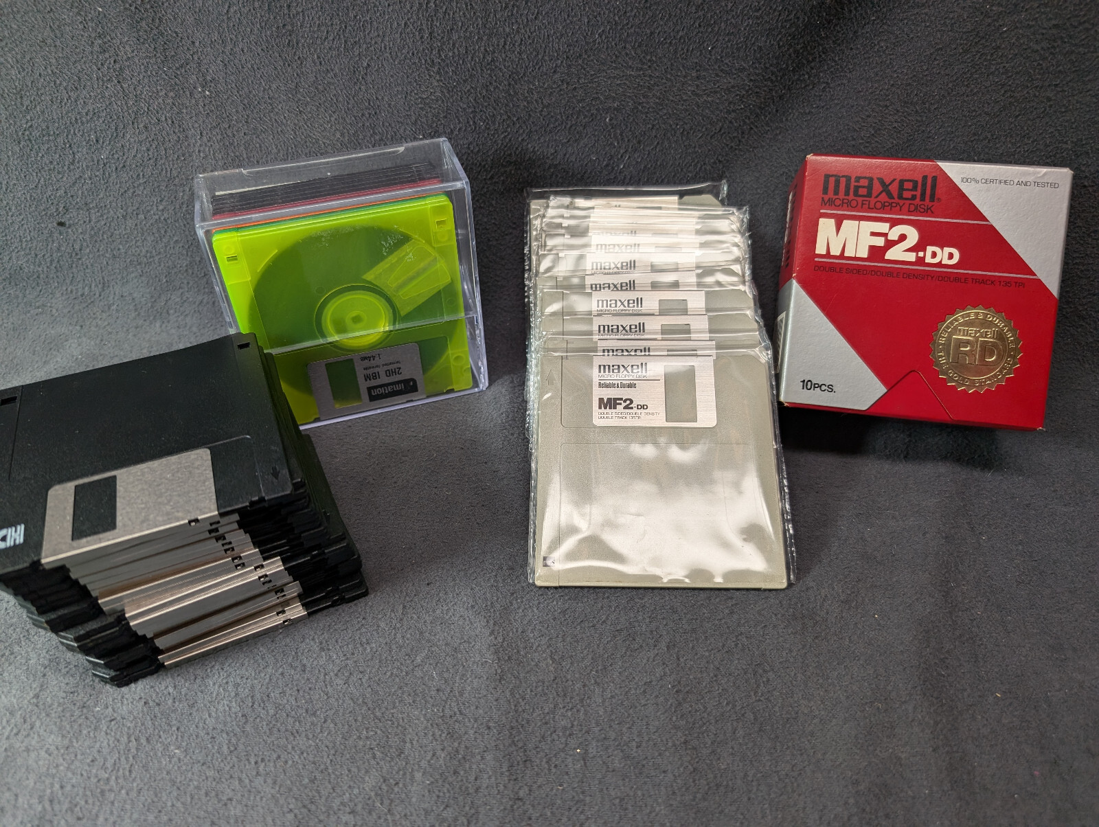 New 3.5 Floppy Disk Lot of 35+ Various Brands NOS Brand New Some Sealed Vintage Storage Media-image